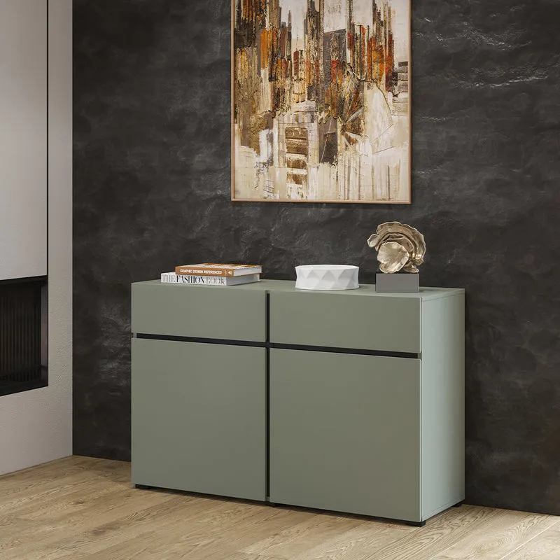 Buffet 2 portes 2 tiroirs Lilia Vert