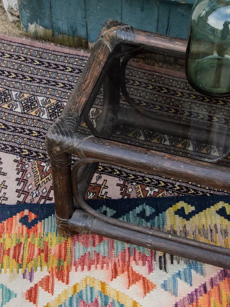 Léonie, la table basse en rotin N°234