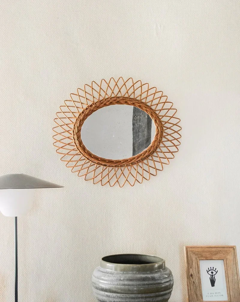 Georges, le miroir en rotin N°639