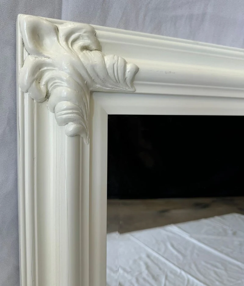 Casa Padrino Barock Spiegel Weiß 80 x H. 70 cm - Barock Möbel