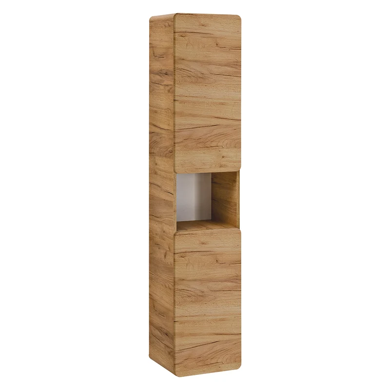 Colonne murale 2 portes 1 niche Arun Bois