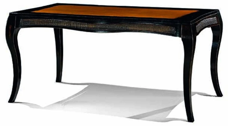 Casa Padrino Luxus Barock Esstisch Schwarz / Braun 164-264 cm - Barock Möbel - Made in Italy
