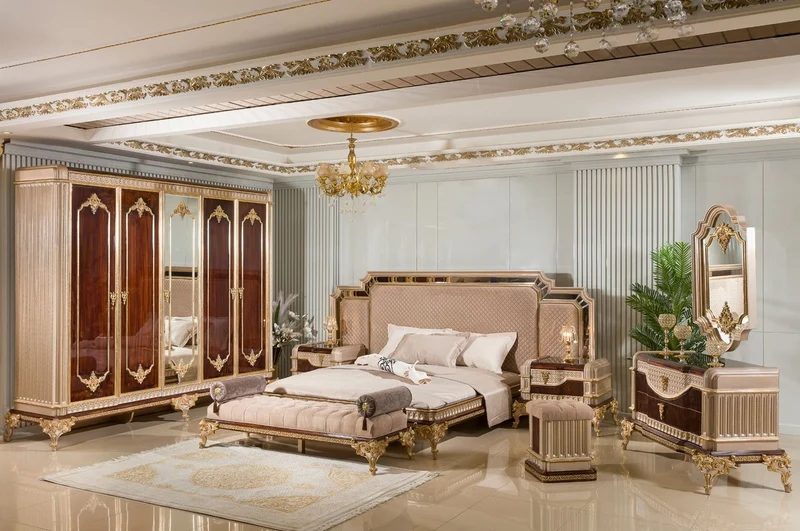Casa Padrino Luxus Barock Sitzbank Grau / Dunkelbraun / Gold - Barock Möbel