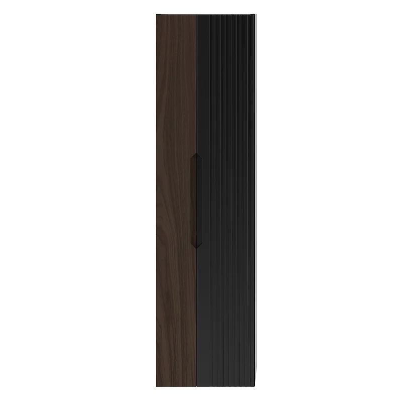 Colonne murale Sylla Noir et Bois