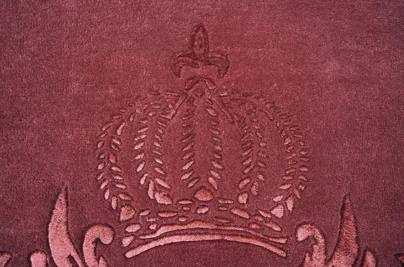 Pompöös by Casa Padrino Luxus Barock Teppich Krone von Harald Glööckler Bordeauxrot - Verschiedene Größen