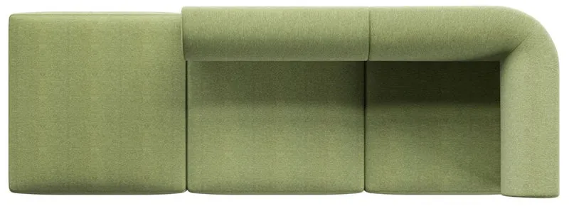 Casa Padrino Luxus Sofa Rechte Seite Grün 270 cm - Modulares Wohnzimmer Sofa - Luxus Wohnzimmer Möbel