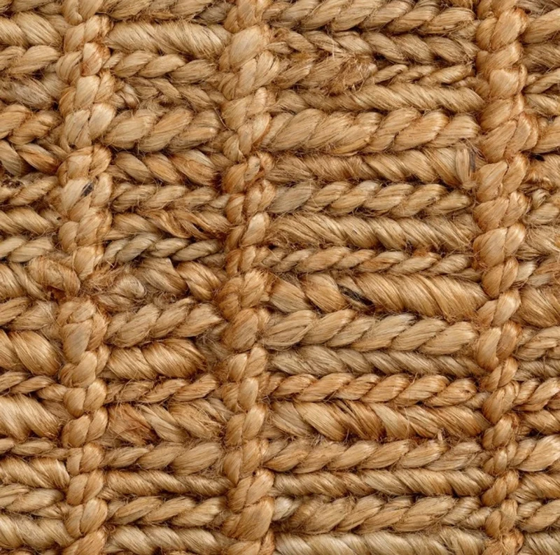 Casa Padrino Luxus Hocker aus Natur Jute 60 x 60 x H. 40 cm - Wohnzimmer Sitzhocker - Luxus Möbel