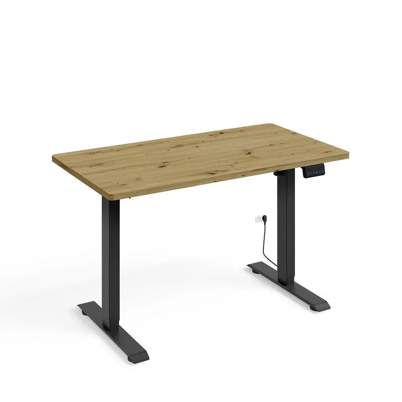 Bureau électrique 120 cm Ergo Bois et Noir