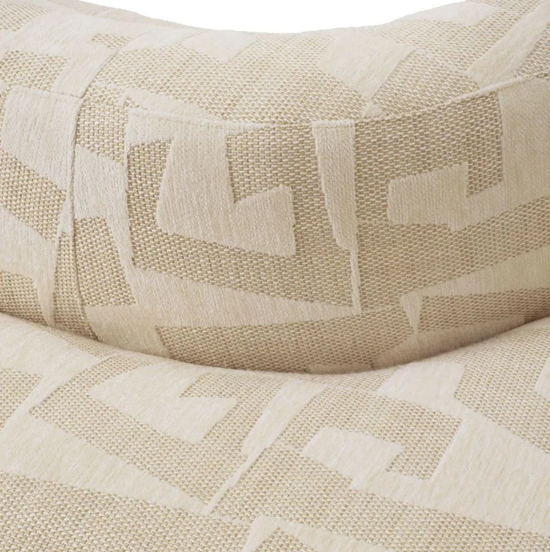 Casa Padrino Luxus Sofa Sandfarben / Schwarz 223 cm - Wohnzimmer & Hotel Interior