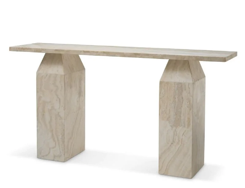 Casa Padrino Luxus Travertin Konsole Beige 150 cm - Luxus Möbel