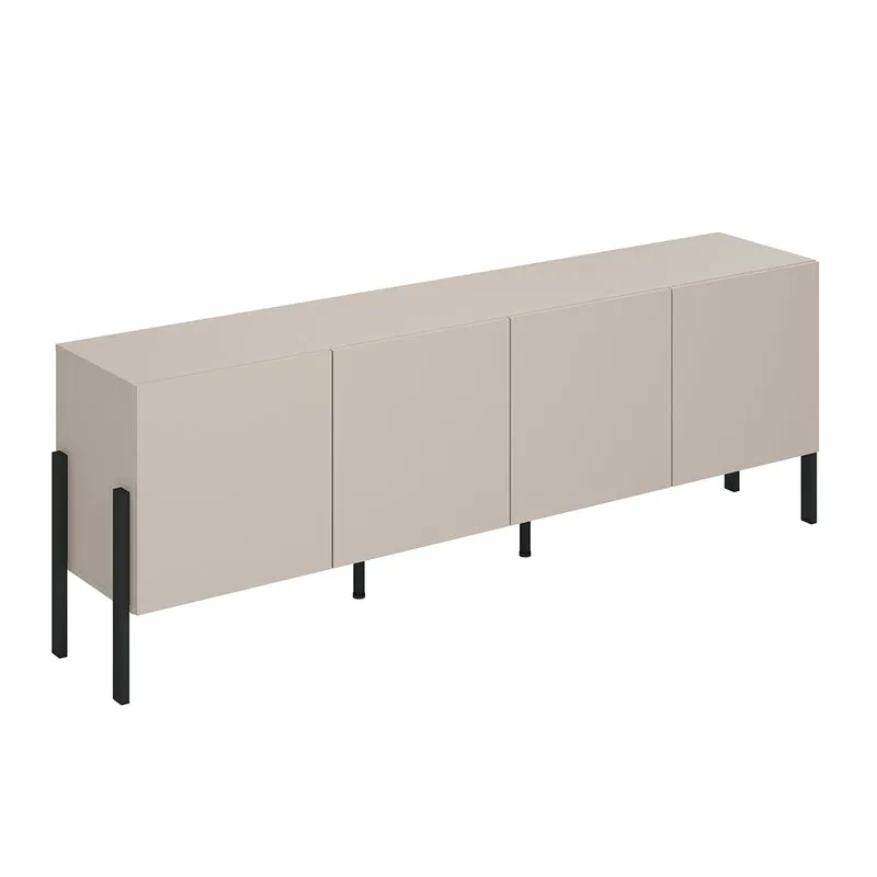 Meuble TV 4 portes 200 cm Bérénice Cachemire