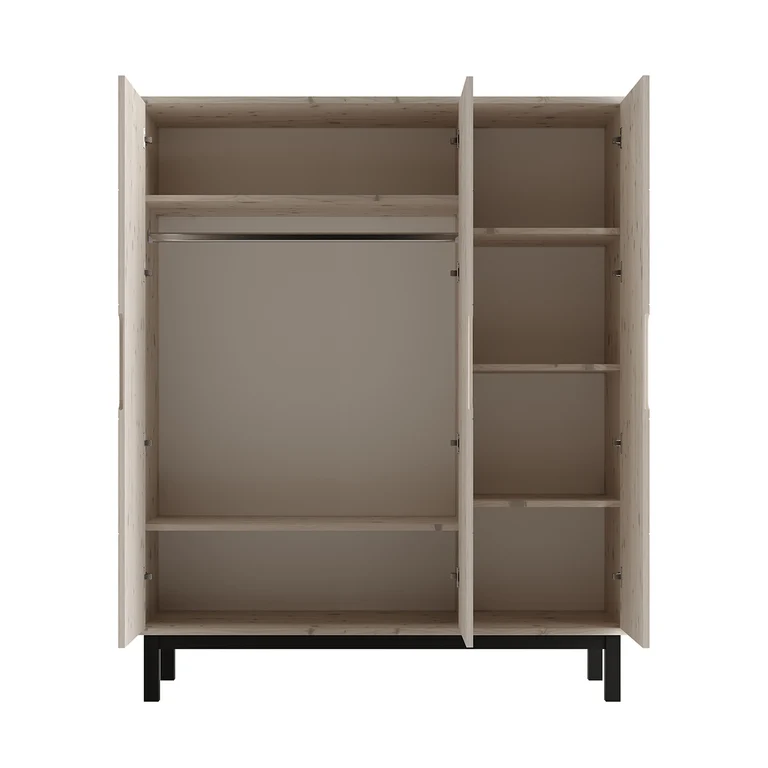 Armoire 3 portes Pinio Country Bois blanchi