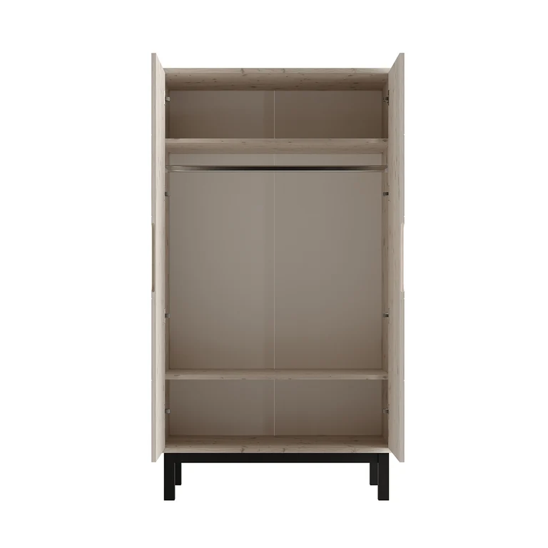 Armoire 2 portes Pinio Country Bois blanchi