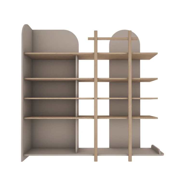 Bibliothèque 162 cm Wood Luck Bloom - Cachemire et Bois