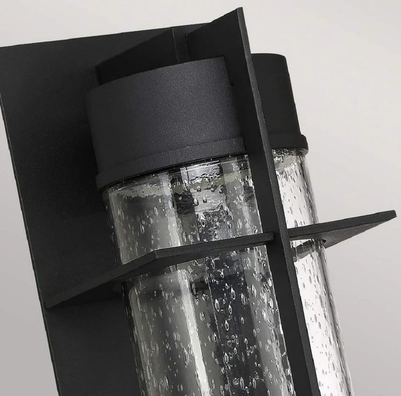 Casa Padrino Luxus LED Außenwandleuchte Schwarz H. 41 cm - Luxus Außenbeleuchtung