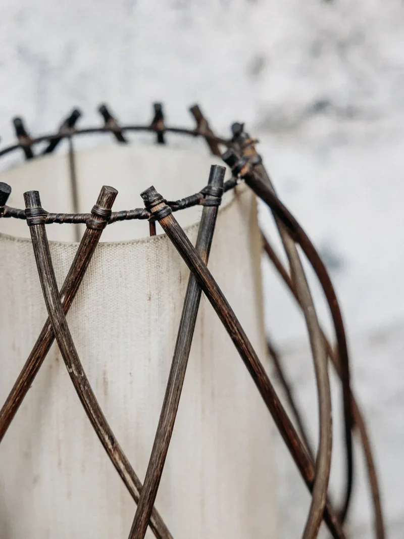 Julien, le lampadaire en rotin N°119