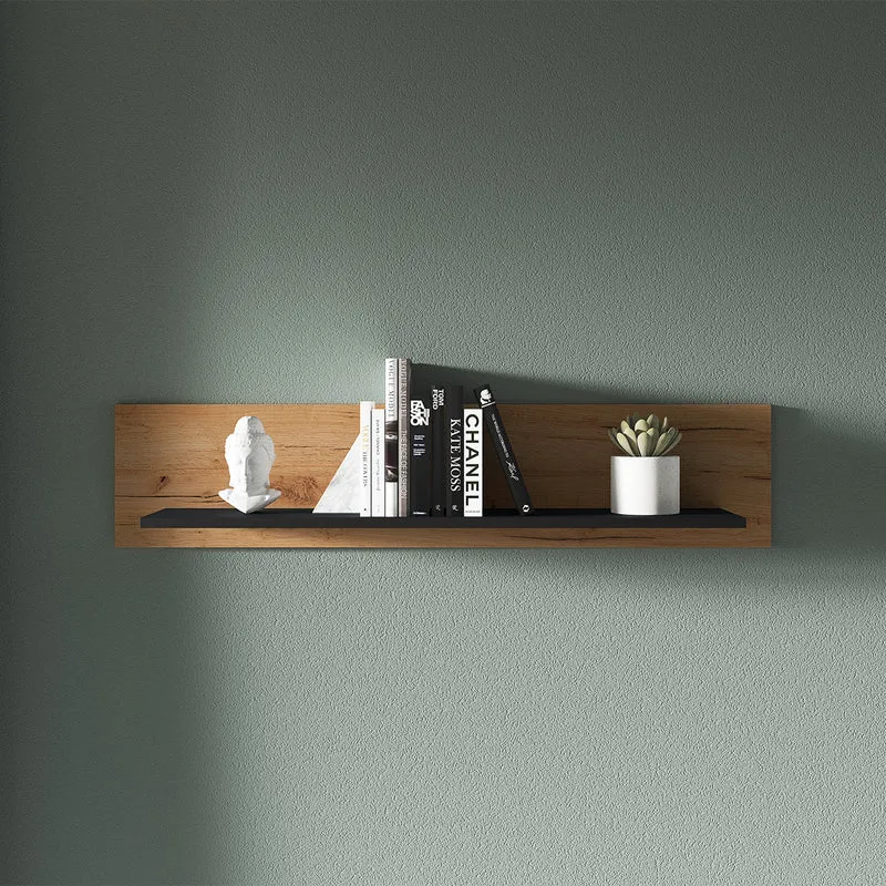 Étagère murale 110cm Solal Bois et Noir