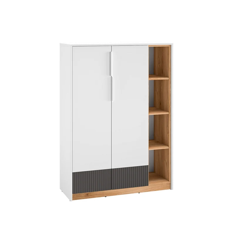 Armoire basse 2 portes 1 tiroir Ronan Blanc