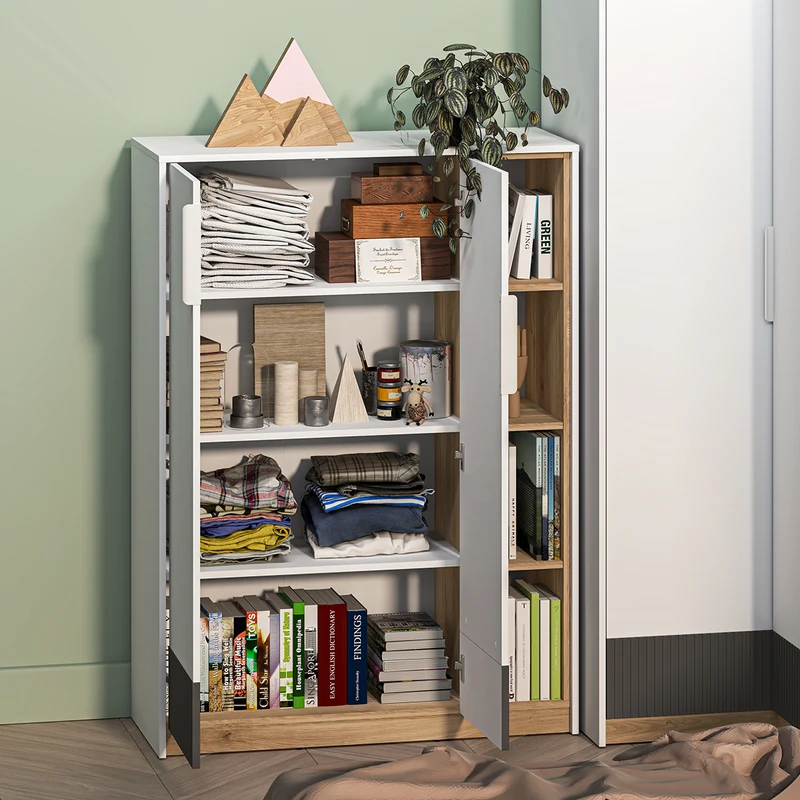 Armoire basse 2 portes 1 tiroir Ronan Blanc