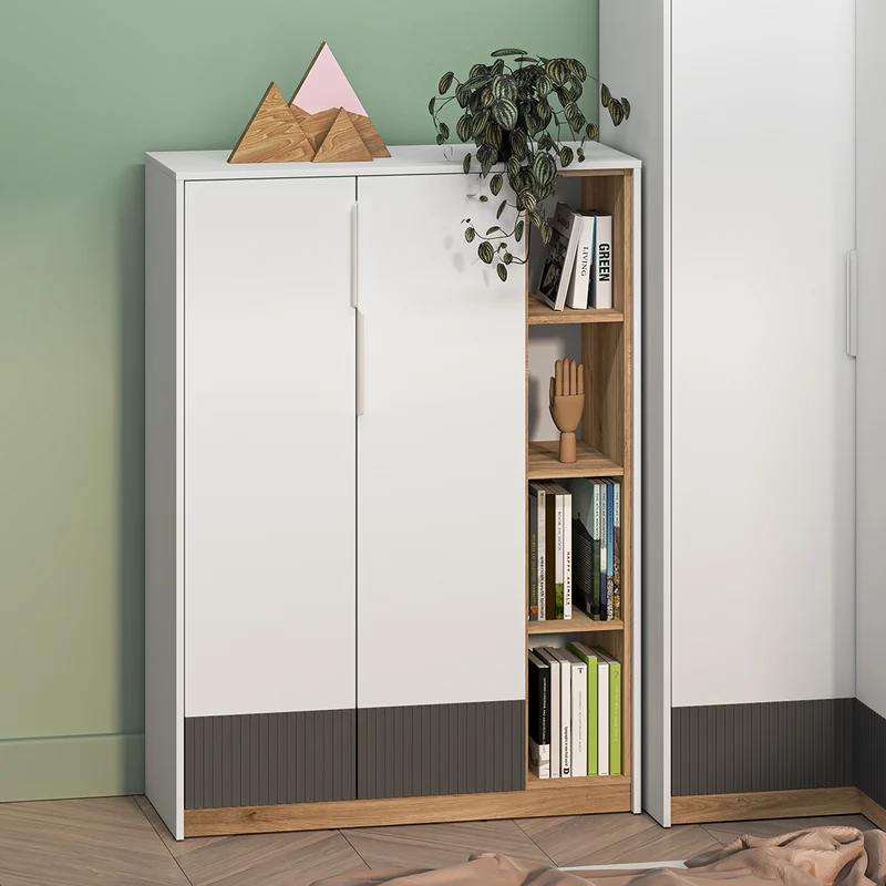 Armoire basse 2 portes 1 tiroir Ronan Blanc