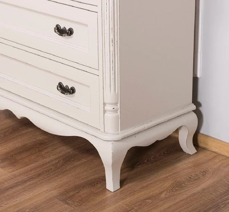 Casa Padrino Barock Landhausstil Kommode mit 3 Schubladen Antik Hellgrau 110 cm