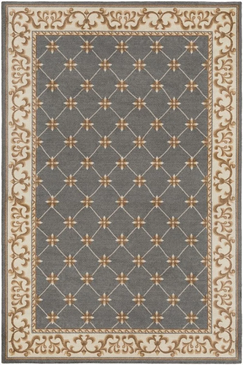 Casa Padrino Luxus Barock Wohnzimmer Teppich Grau / Creme / Braun - Verschiedene Größen