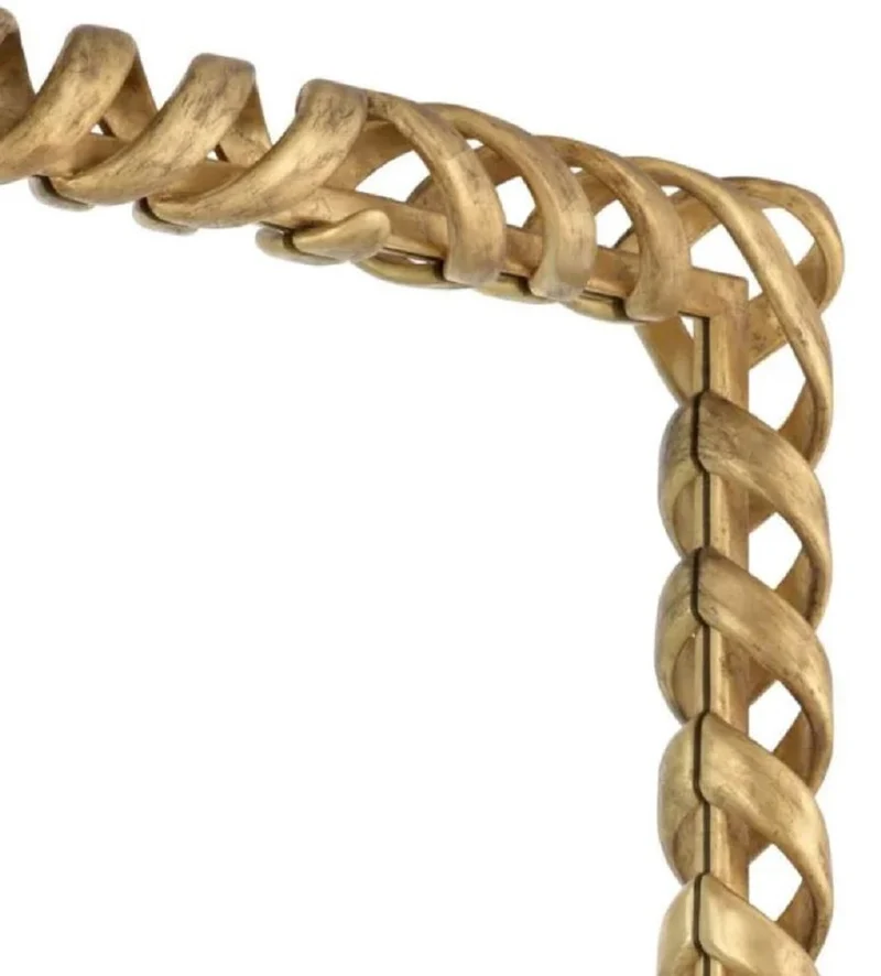 Casa Padrino Luxus Mahagoni Spiegel Antik Gold H. 141 cm