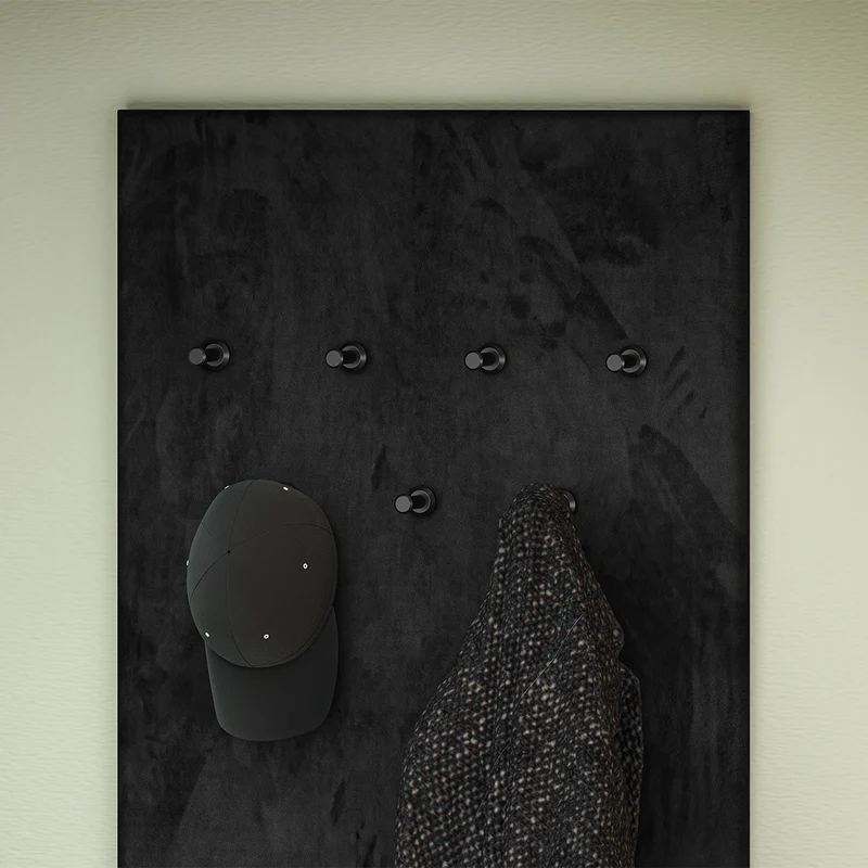 Meuble entrée porte-manteau et banc à chaussures 1 porte Nilo Bois et Noir