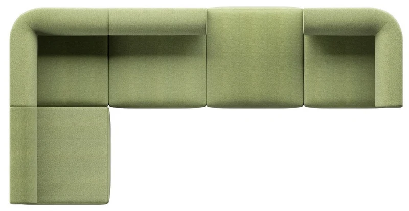 Casa Padrino Luxus Ecksofa Grün 360 x 180 cm - Modulares Wohnzimmer Sofa - Luxus Wohnzimmer Möbel