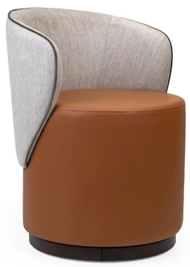 Casa Padrino Luxus Hocker Braun / Grau H. 78,5 cm - Luxus Wohnzimmer & Hotel Möbel