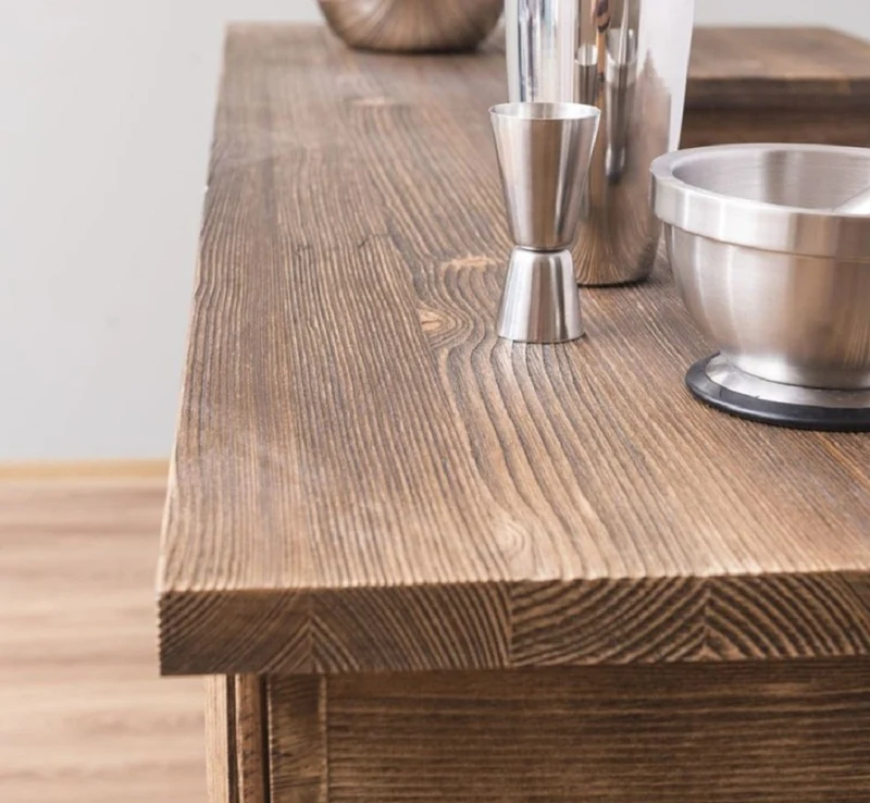 Casa Padrino Landhausstil Bar Theke Braun / Naturfarben 160 cm - Bar Möbel