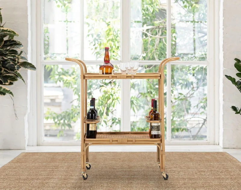Casa Padrino Luxus Servierwagen Naturfarben - Hotel & Restaurant Accessoires