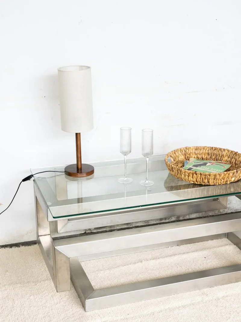 Donna, la table basse métal et verre N°64