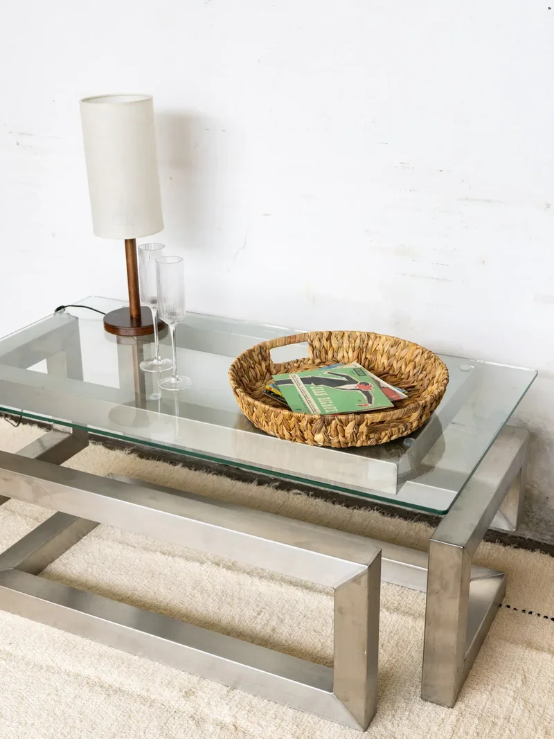 Donna, la table basse métal et verre N°64