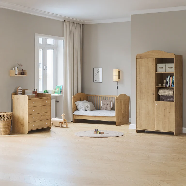 Commode à langer et armoire 2 portes Vox Megeve Bois