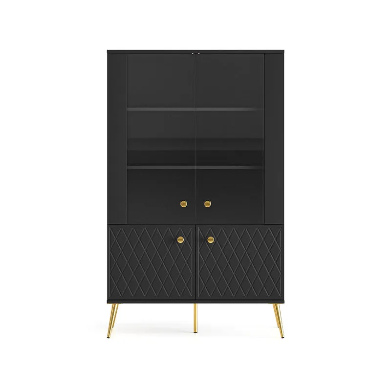 Vaisselier 4 portes Manoé Noir