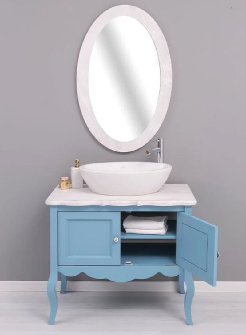 Casa Padrino Landhausstil Badezimmer Set Hellblau / Hellgrau - Landhausstil Badezimmer Möbel