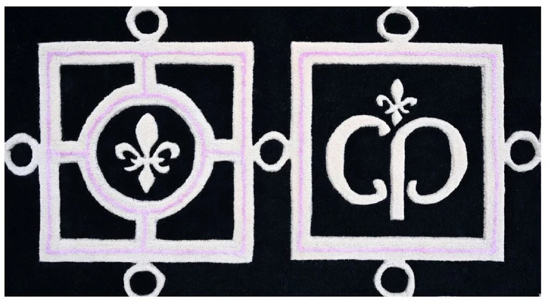 Casa Padrino Luxus Barock Teppich Schwarz / Weiß / Lila - Verschiedene Größen