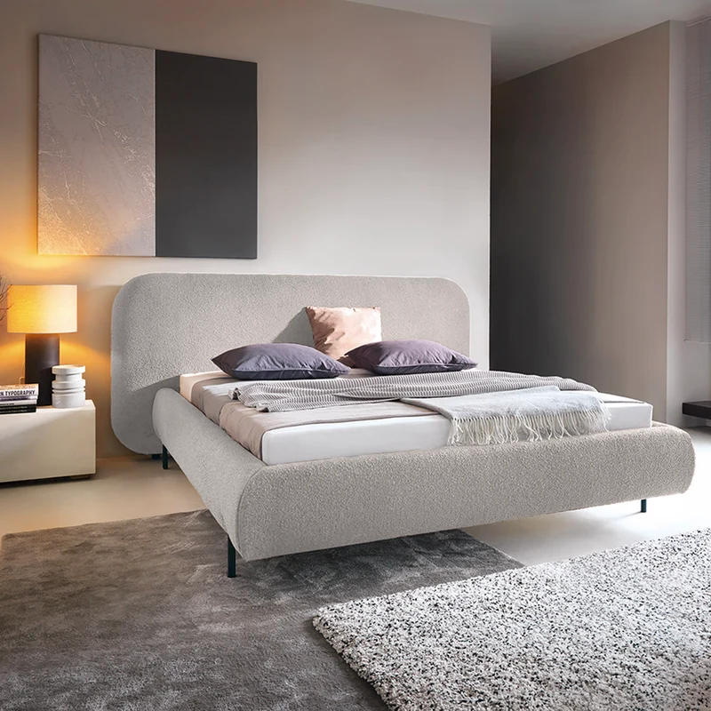 Lit coffre 180x200 sommier inclus Tobias Gris clair
