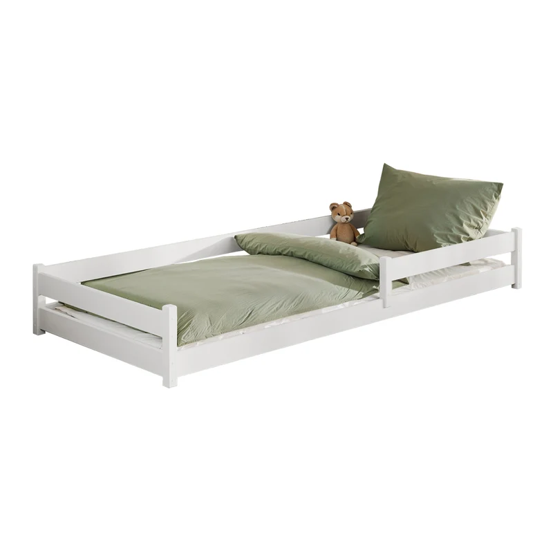 Lit au sol 90x190 sommier inclus Lily Blanc