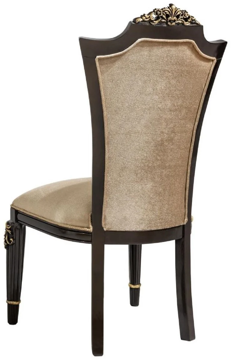 Casa Padrino Luxus Barock Esszimmer Stuhl 6er Set Hellbraun - Barock Möbel