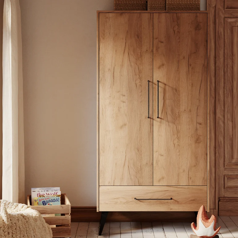 Armoire 2 portes 1 tiroir Pinio Retro Bois