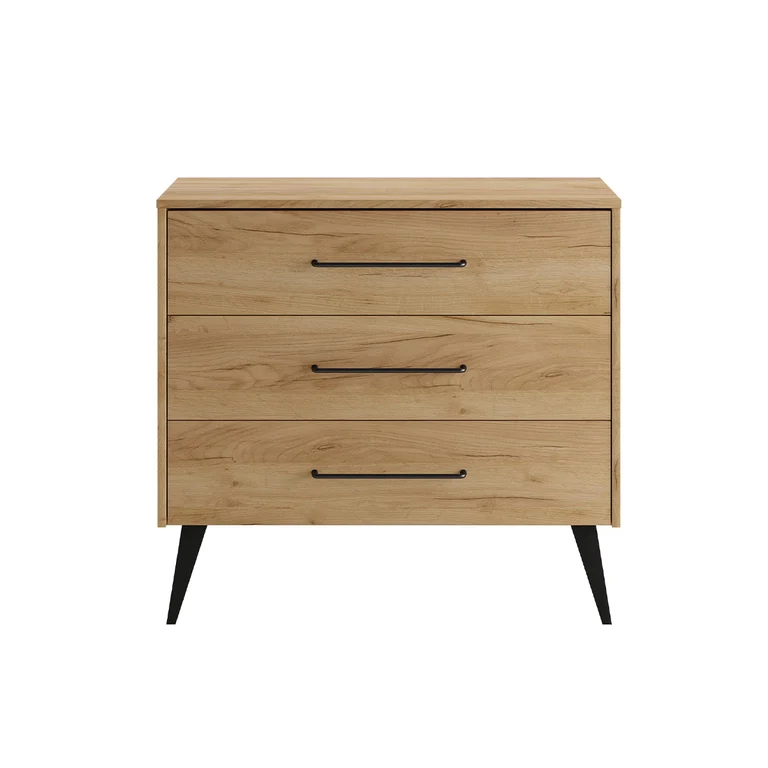 Commode 3 tiroirs Pinio Retro Bois