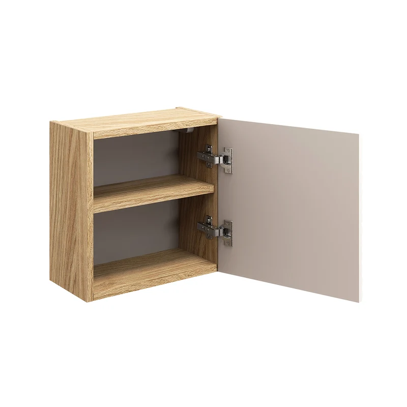 Armoire murale 1 porte Elora Beige et Bois