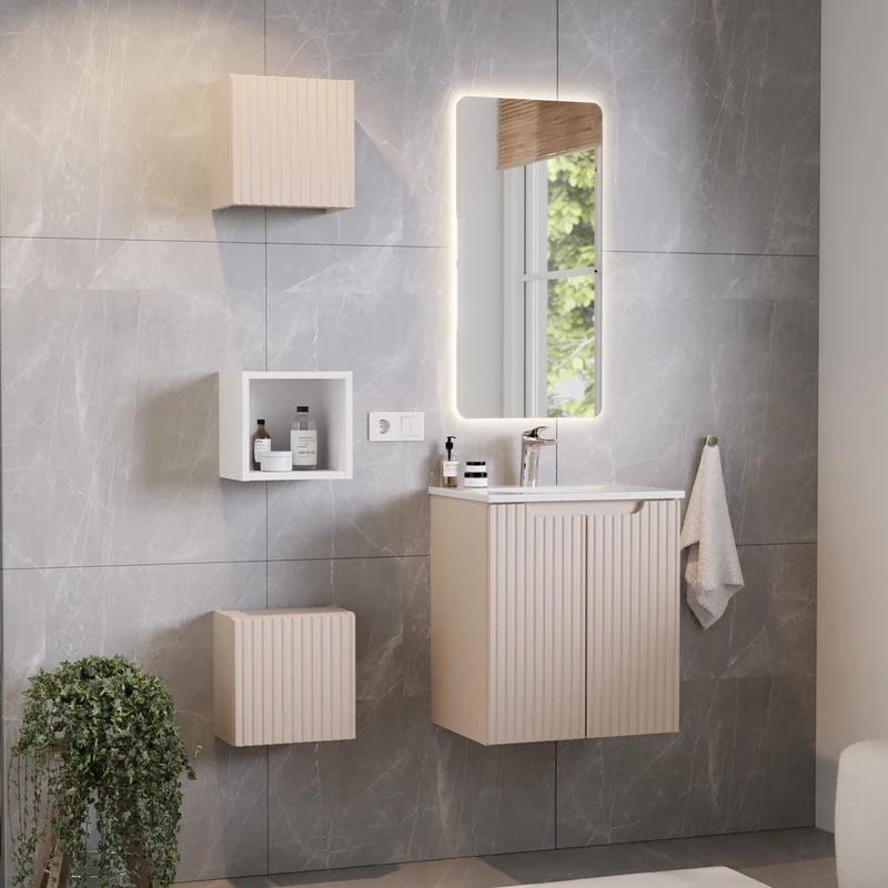 Armoire murale 1 porte Riva Cachemire