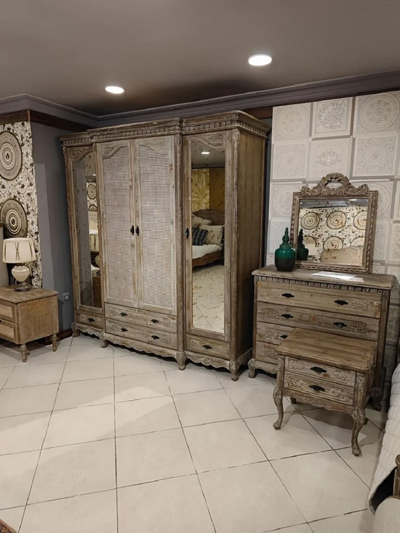 Pompöös by Casa Padrino Luxus Barock Schlafzimmer Schrank Provence Braun / Grau - Designed by Harald Glööckler
