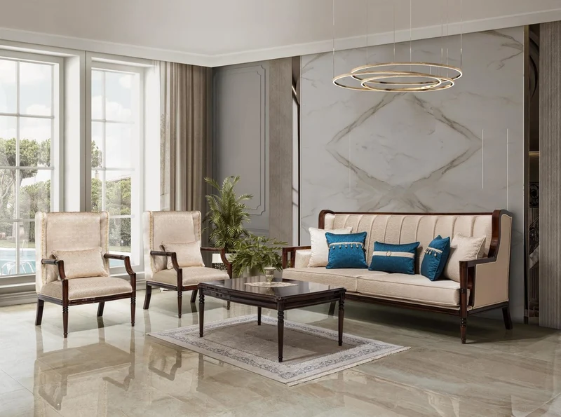 Casa Padrino Luxus Barock Couchtisch Dunkelbraun 117 cm
