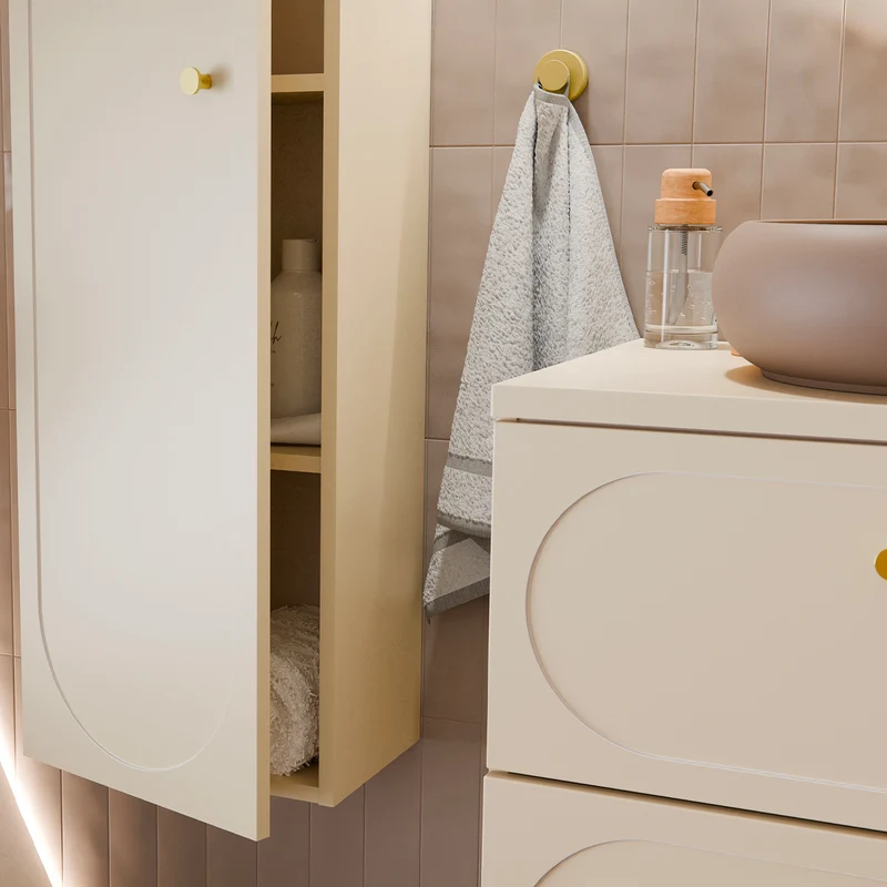 Colonne murale 1 porte Sanae Beige sable