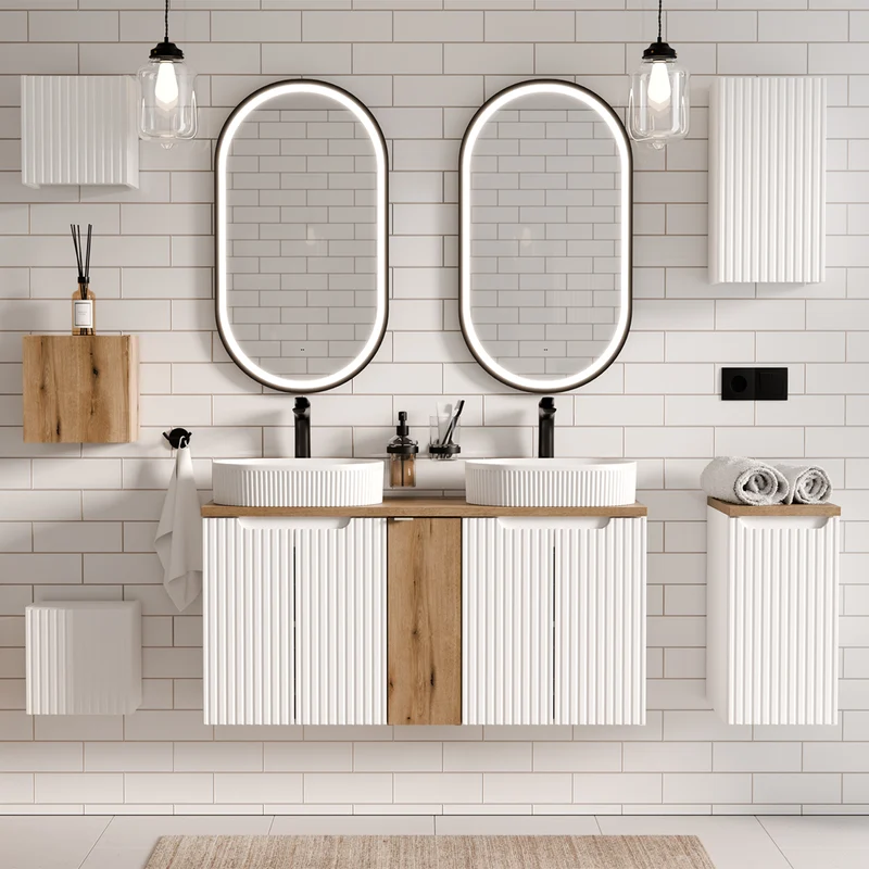 Armoire murale 1 porte Riva Jade et Manoa Bois