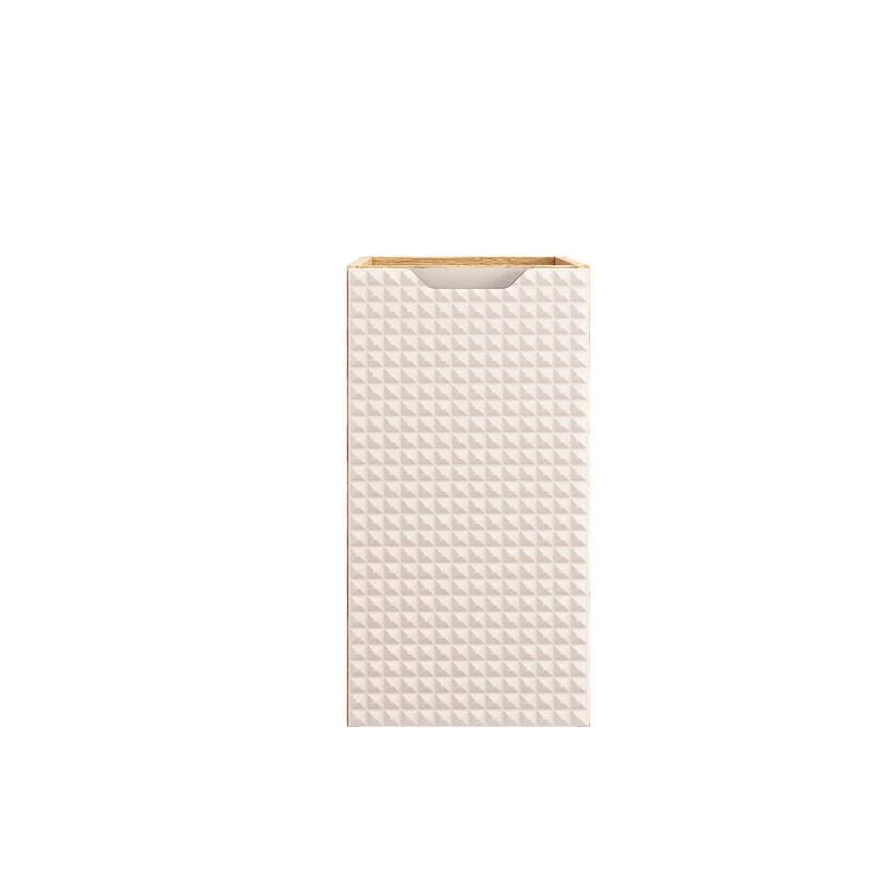 Demi-colonne 1 porte 30cm Mallory Beige et bois